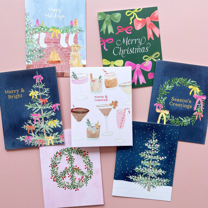 Whimsical Merry & Bright Holiday Card