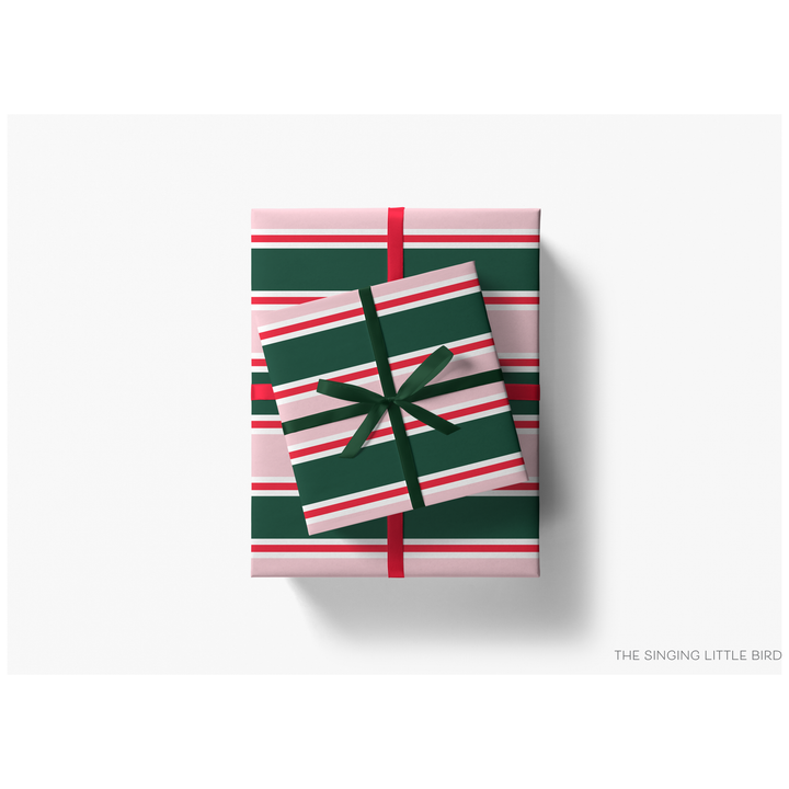 Green, Blush and Red Holiday Gift Wrap