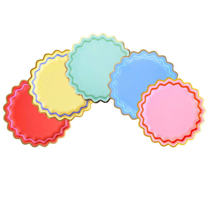 Rainbow Ric Rac Plates