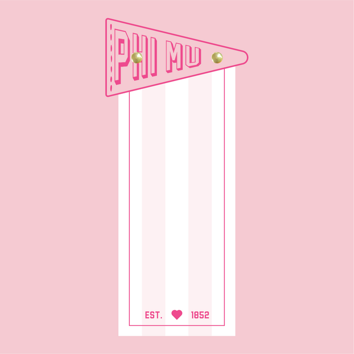 Pennant Flag Notepad: Alpha Omicron Pi