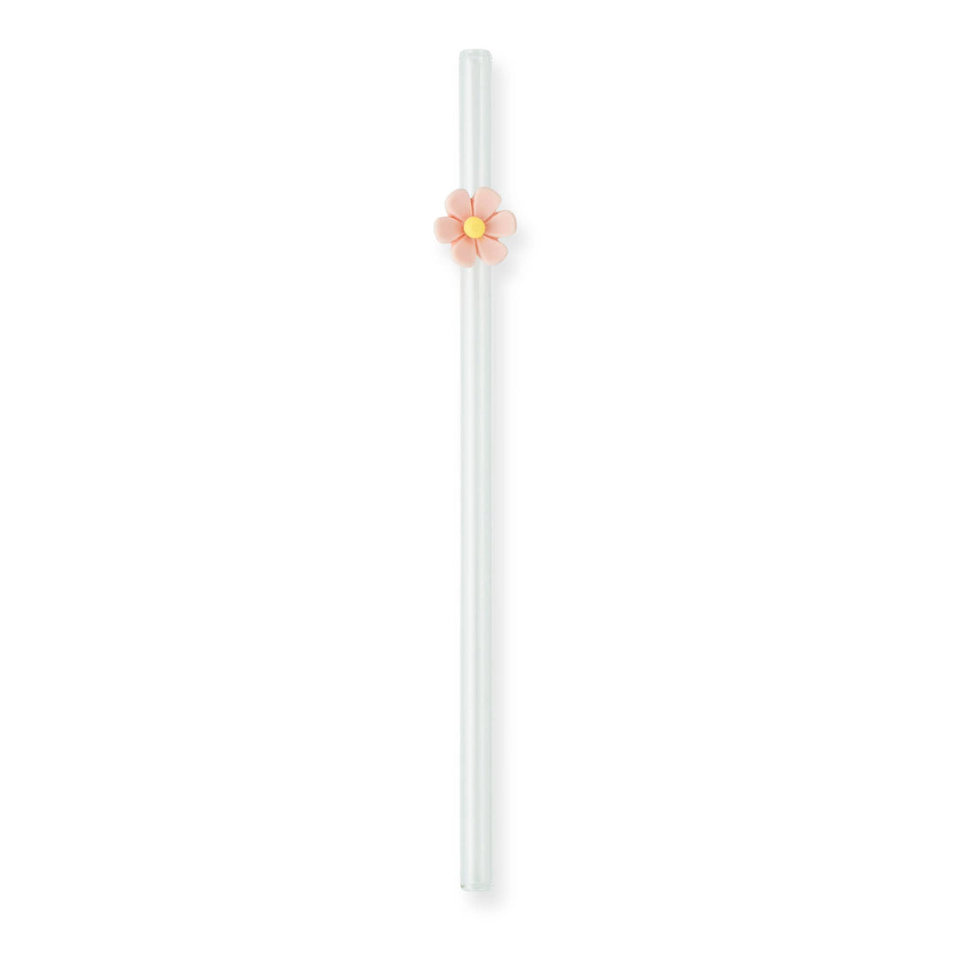 Floral Glass Straw Set