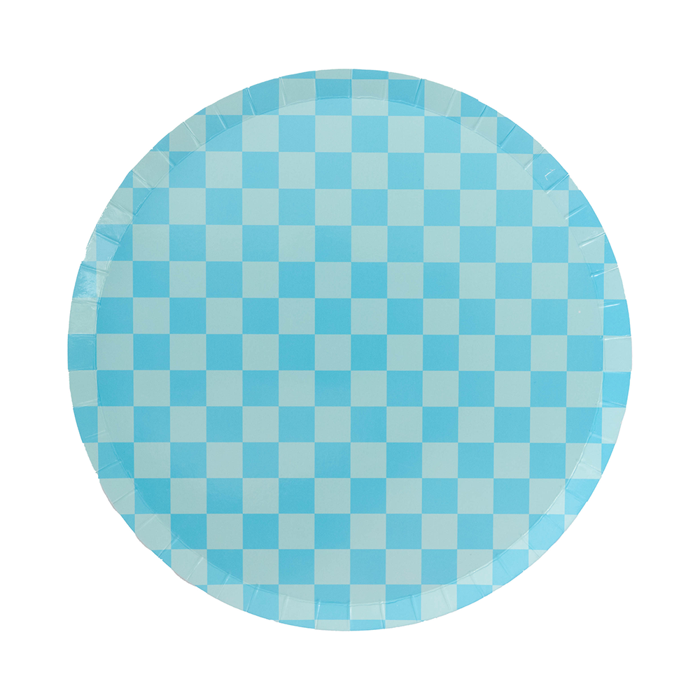 Out of the Blue Checkered Dessert Plates
