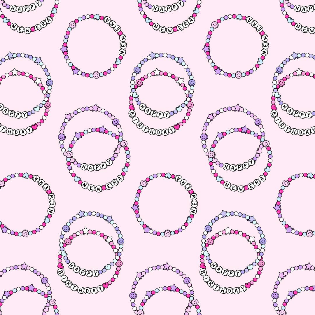 Birthday Friendship Bracelets Wrapping Paper Roll 