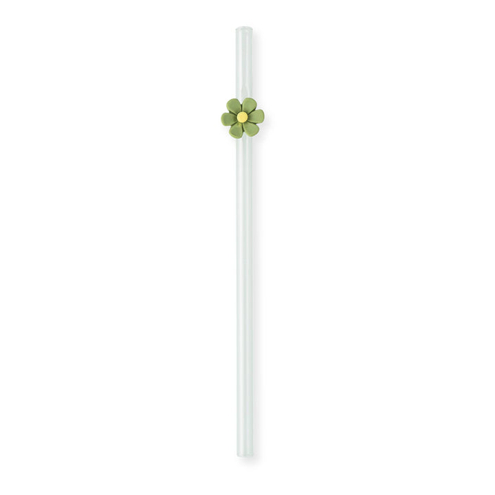 Floral Glass Straw Set