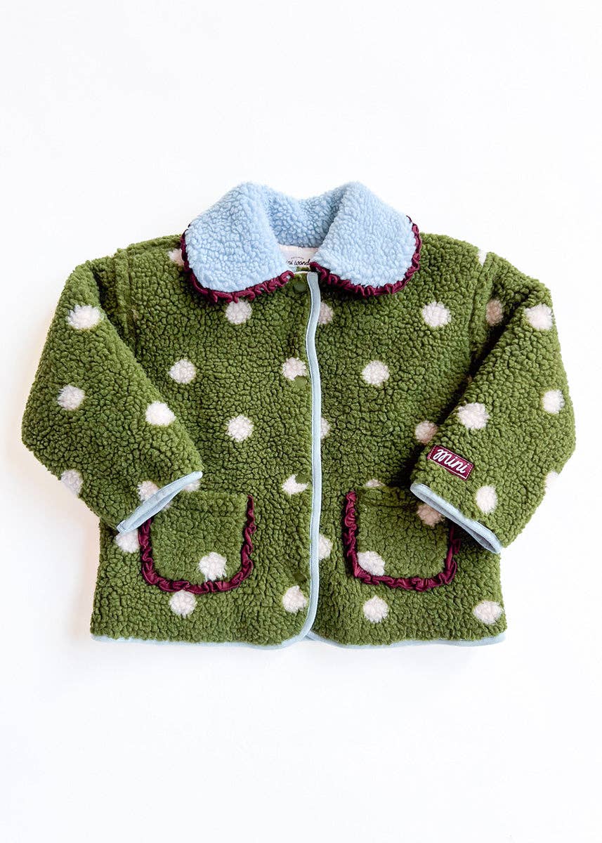 Kids Polka Dot Fleece Jacket