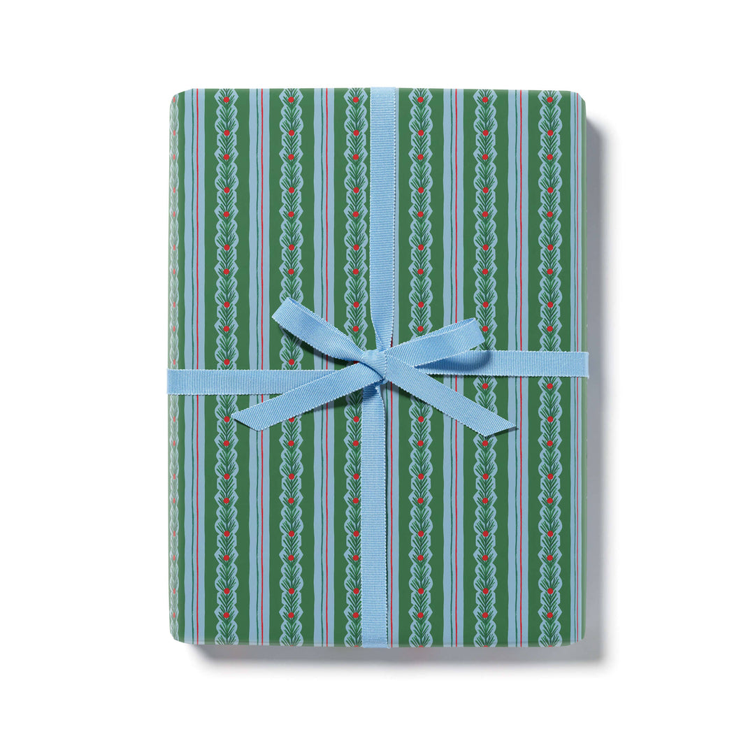 Cedar and Berry Stripe Gift Wrap