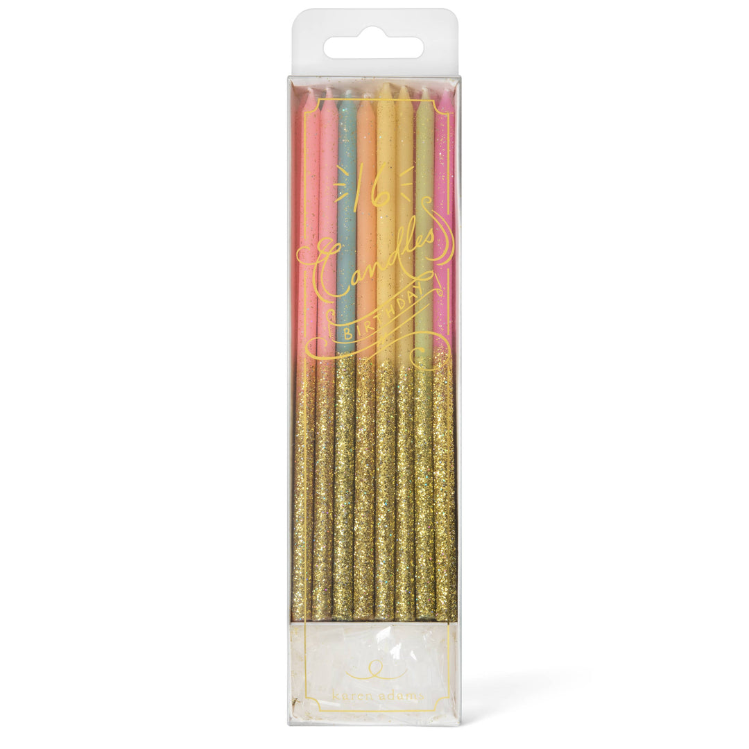 White and Gold Birthday Candles
