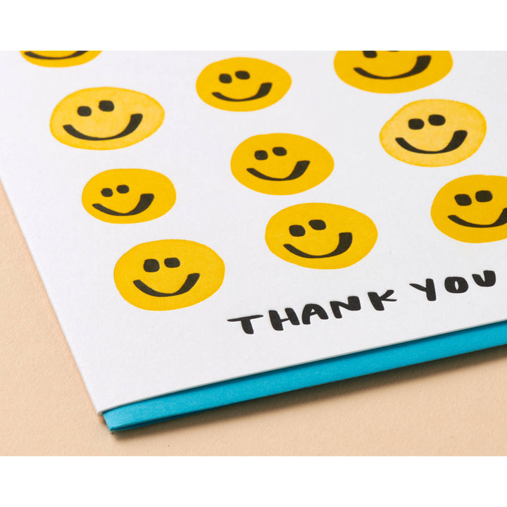 Smiley Thanks Greeting Card