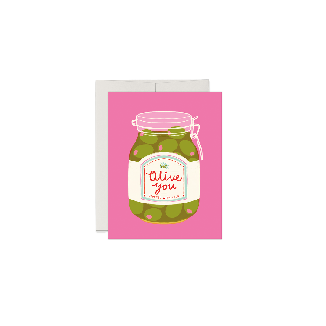 Olive You Jar Card