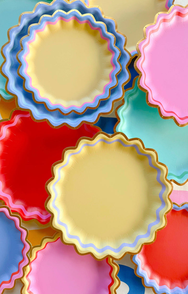 Rainbow Ric Rac Plates