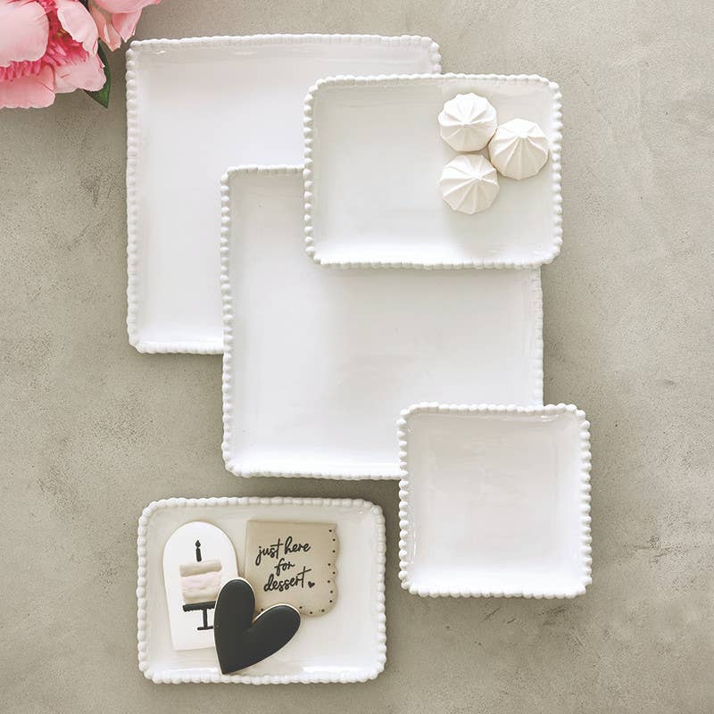 Ceramic Beaded Small Platter