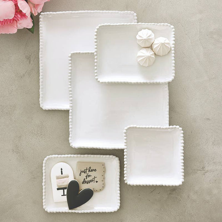 Ceramic Beaded Small Platter
