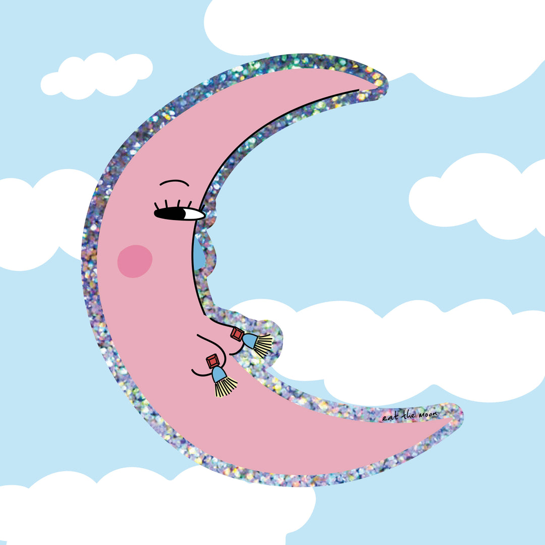 Cheeky Moon Sticker