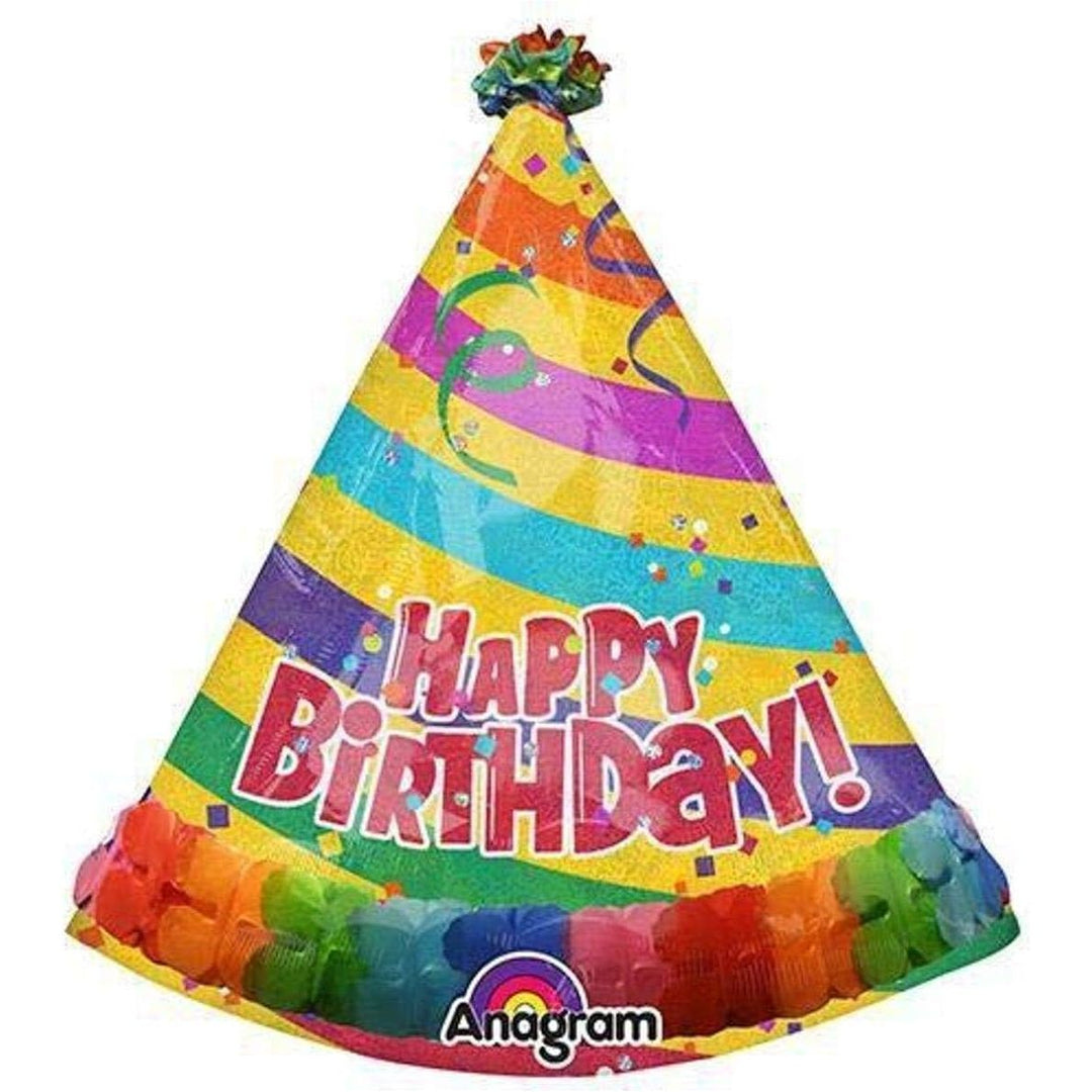 Happy Birthday Party Hat Balloon