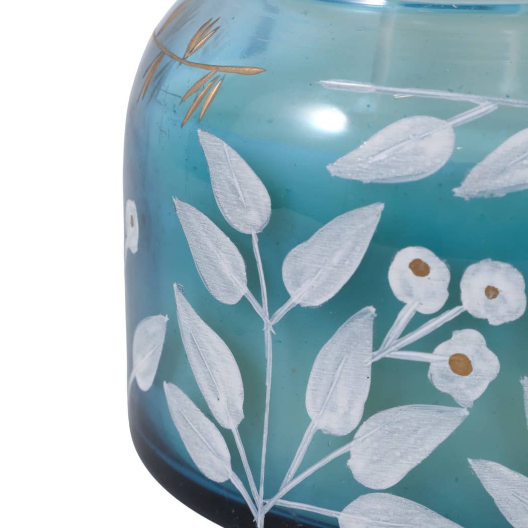 Jasmine Floral Blue Candle