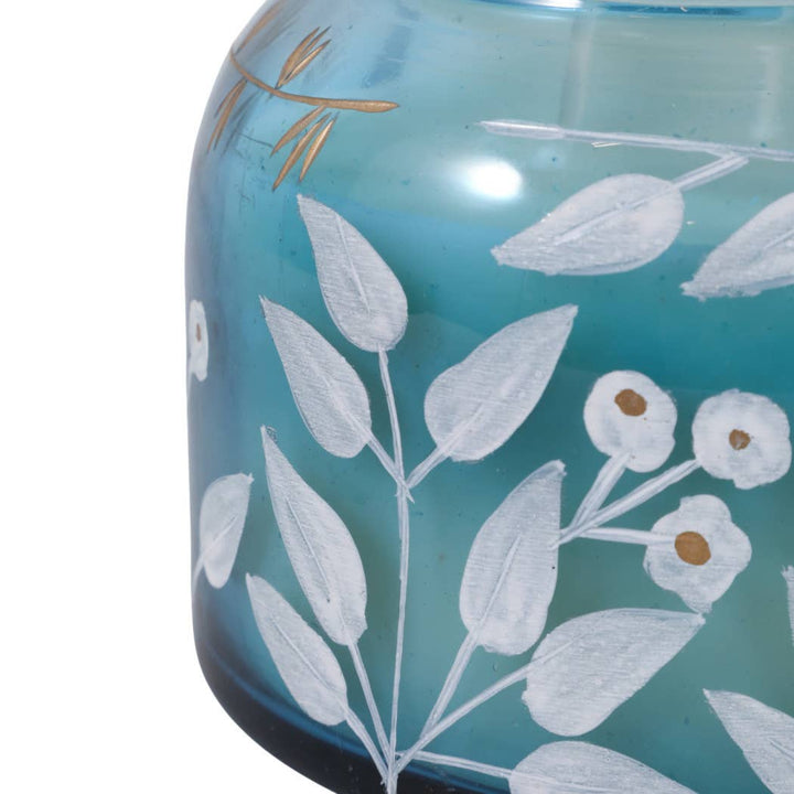Jasmine Floral Blue Candle
