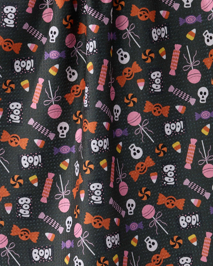 Spooky Sweets Tea Towel: Black