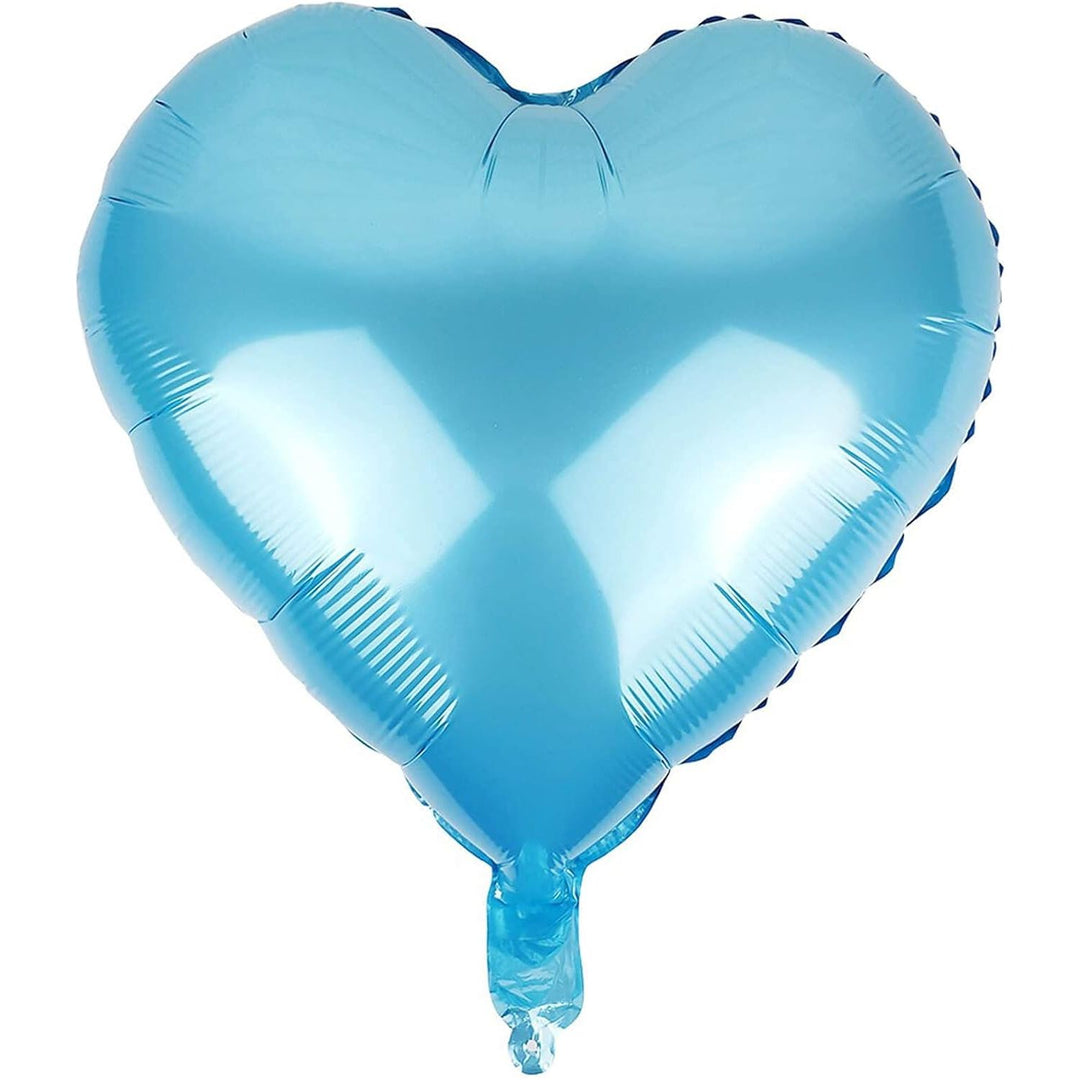 Light Blue Metallic Heart Balloon