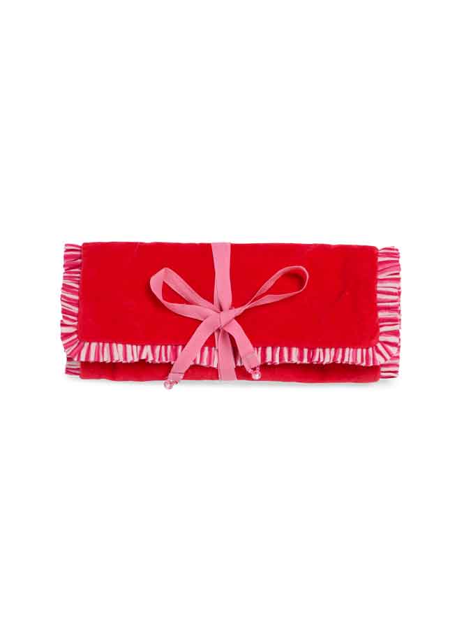 Red Elle Jewelry Roll
