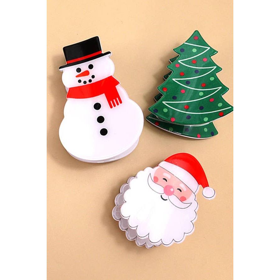 Christmas Santa Hair Claw Clips