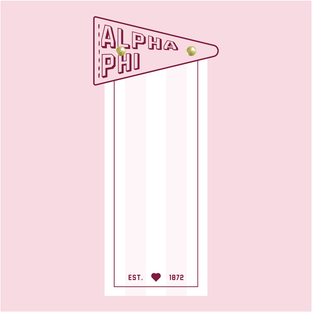 Pennant Flag Notepad: Pi Beta Phi