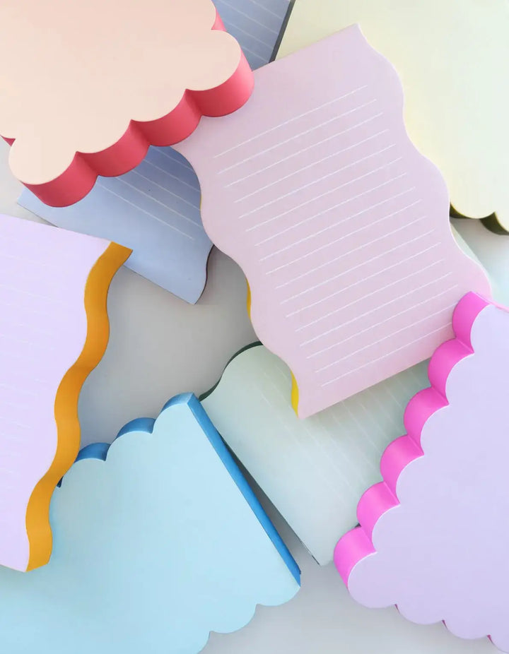 Aqua Scalloped Notepad