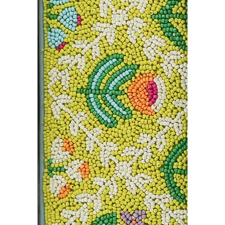 Mod Garden Geo Floral Beaded Shoulder Bag