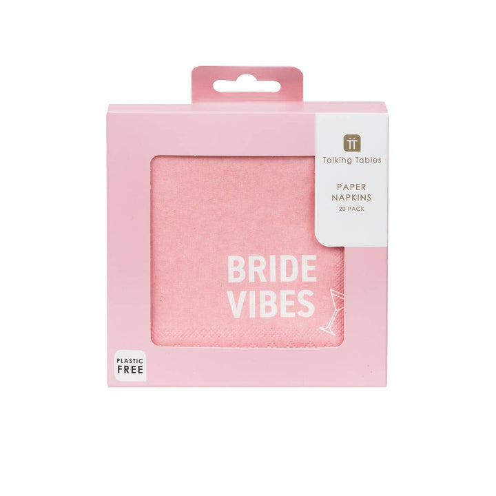 Bride Vibes Pink Cocktail Napkins