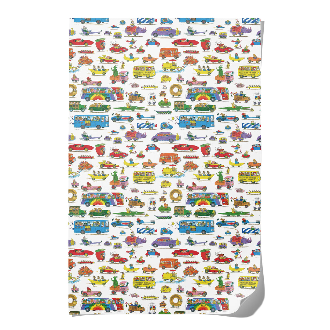 Busytown Cars Wrapping Paper