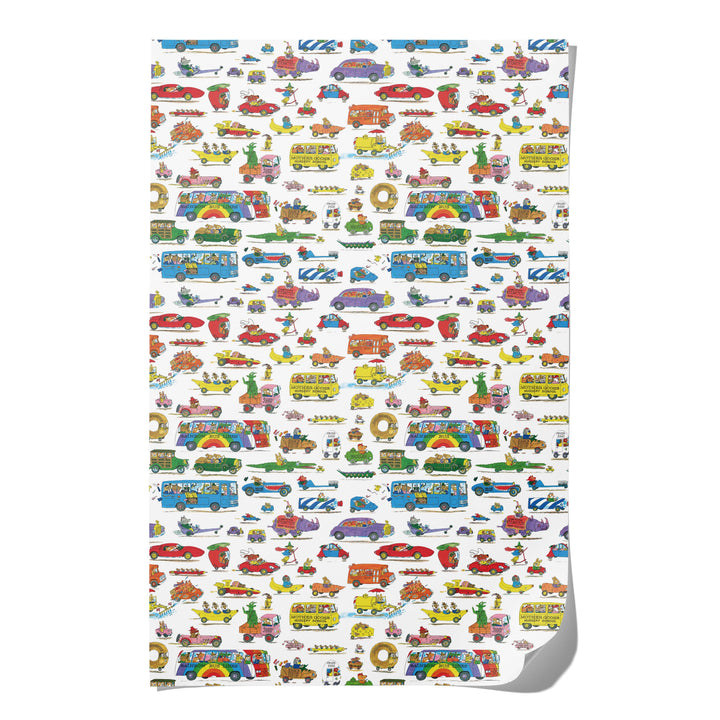 Busytown Cars Wrapping Paper