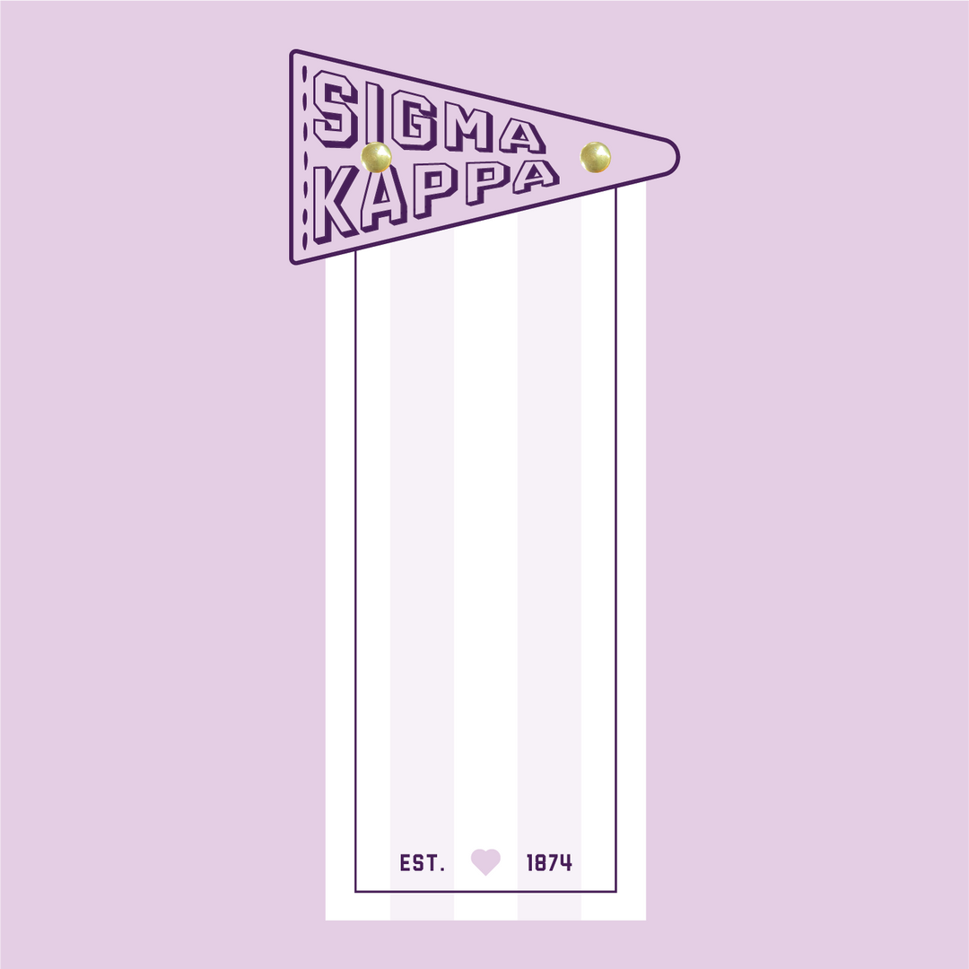 Pennant Flag Notepad: Alpha Chi Omega