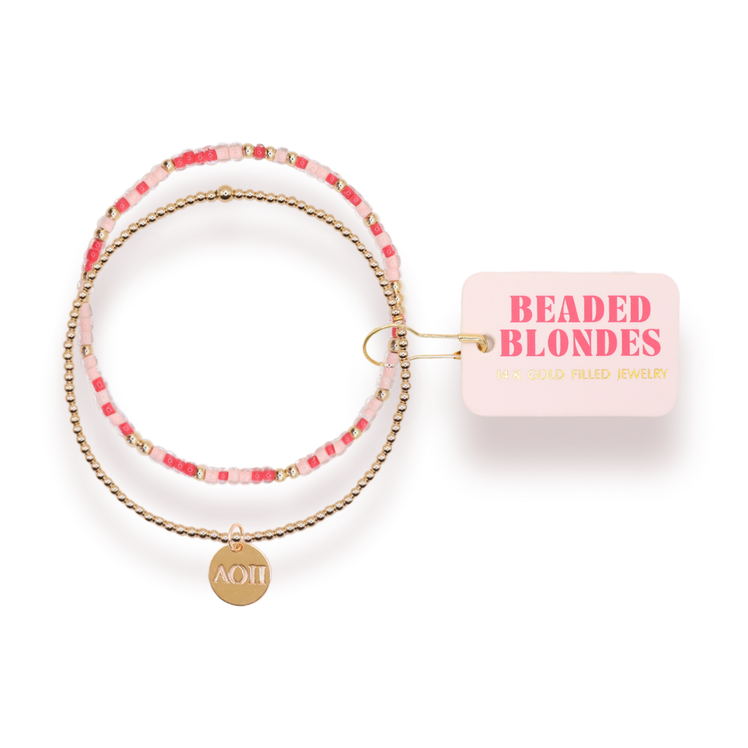 Alpha Omicron Pi Bracelet Stack