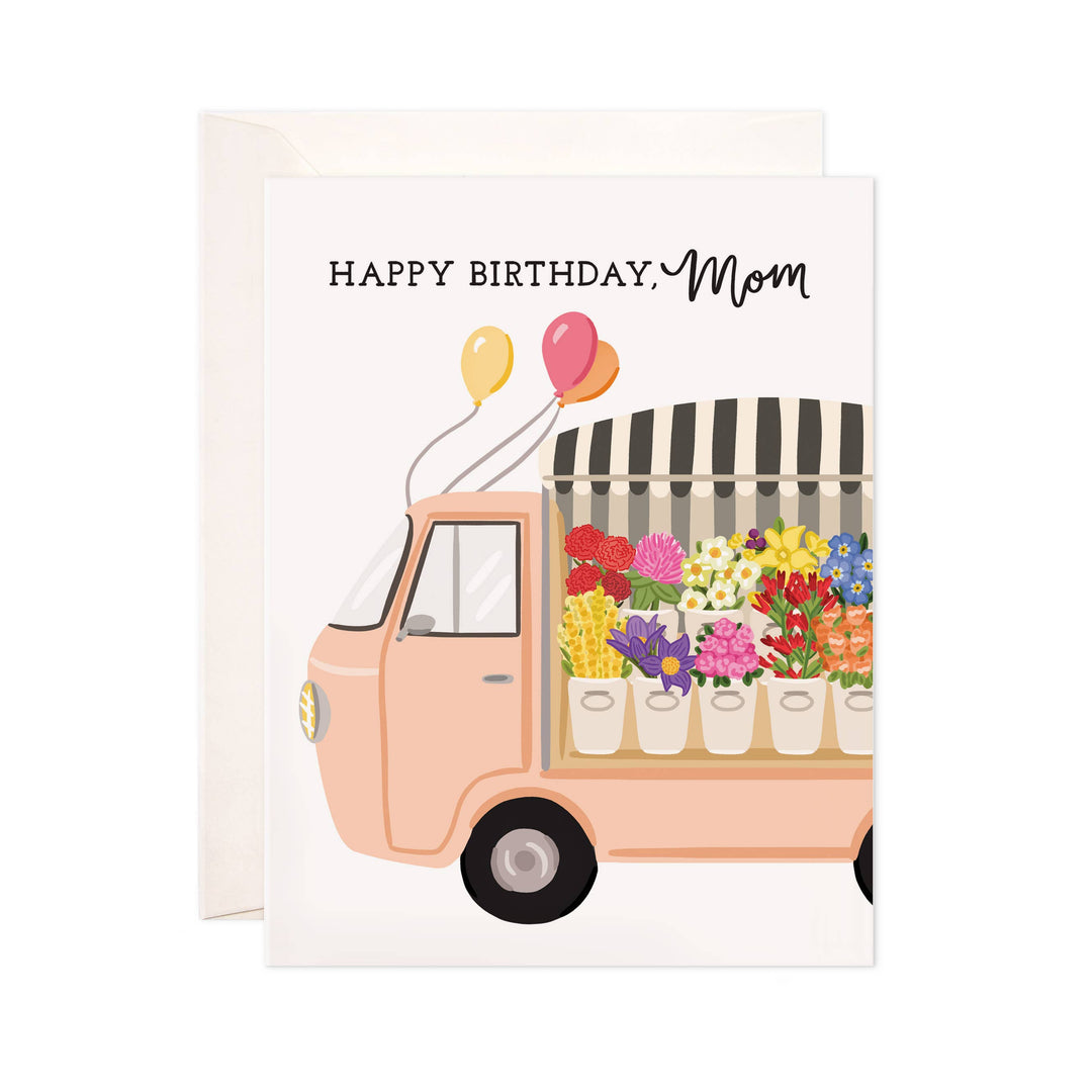 Mom Flower Truck Greeting Card