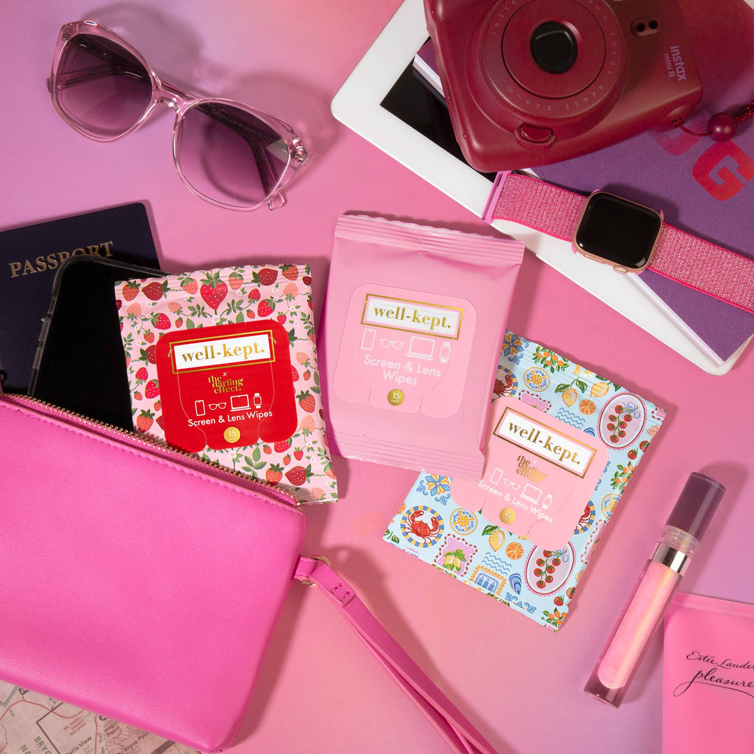 Strawberry Fields Screen & Lens Wipes