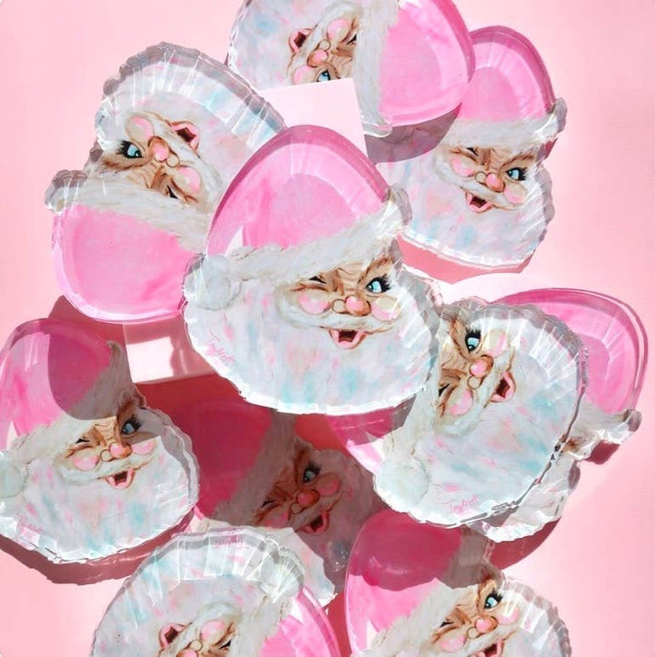 Pink Santa Coaster