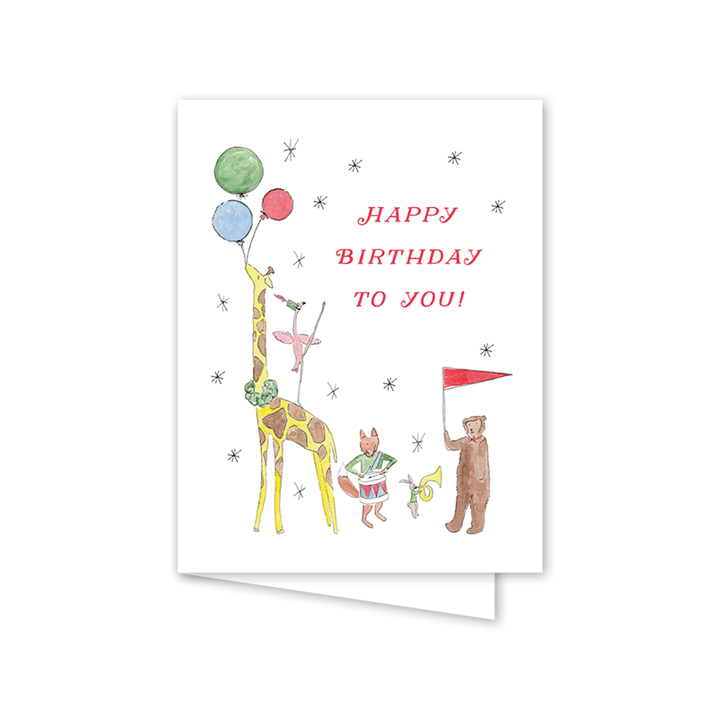 Animal Parade Birthday Card