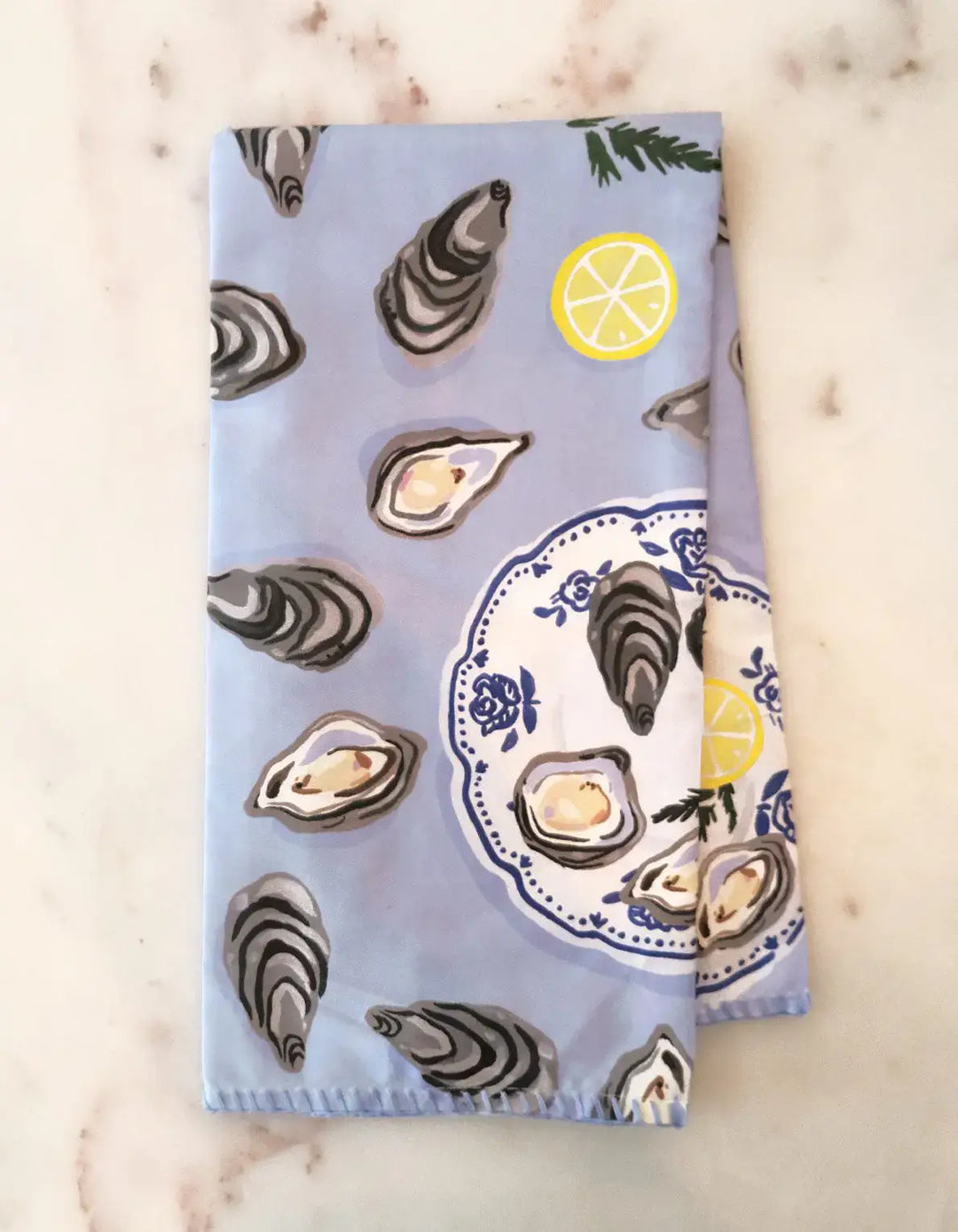 Oysters Cotton Tea Towel