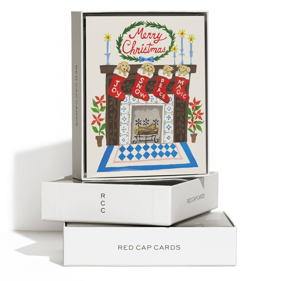 Fireplace Puppies Card