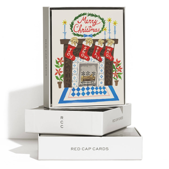 Fireplace Puppies Card