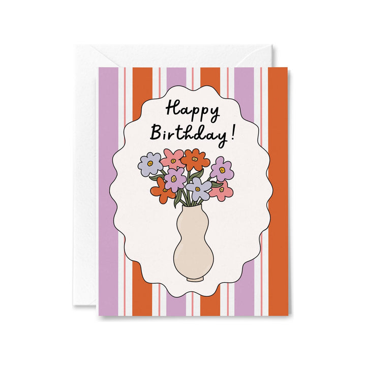 Floral Stripes Birthday