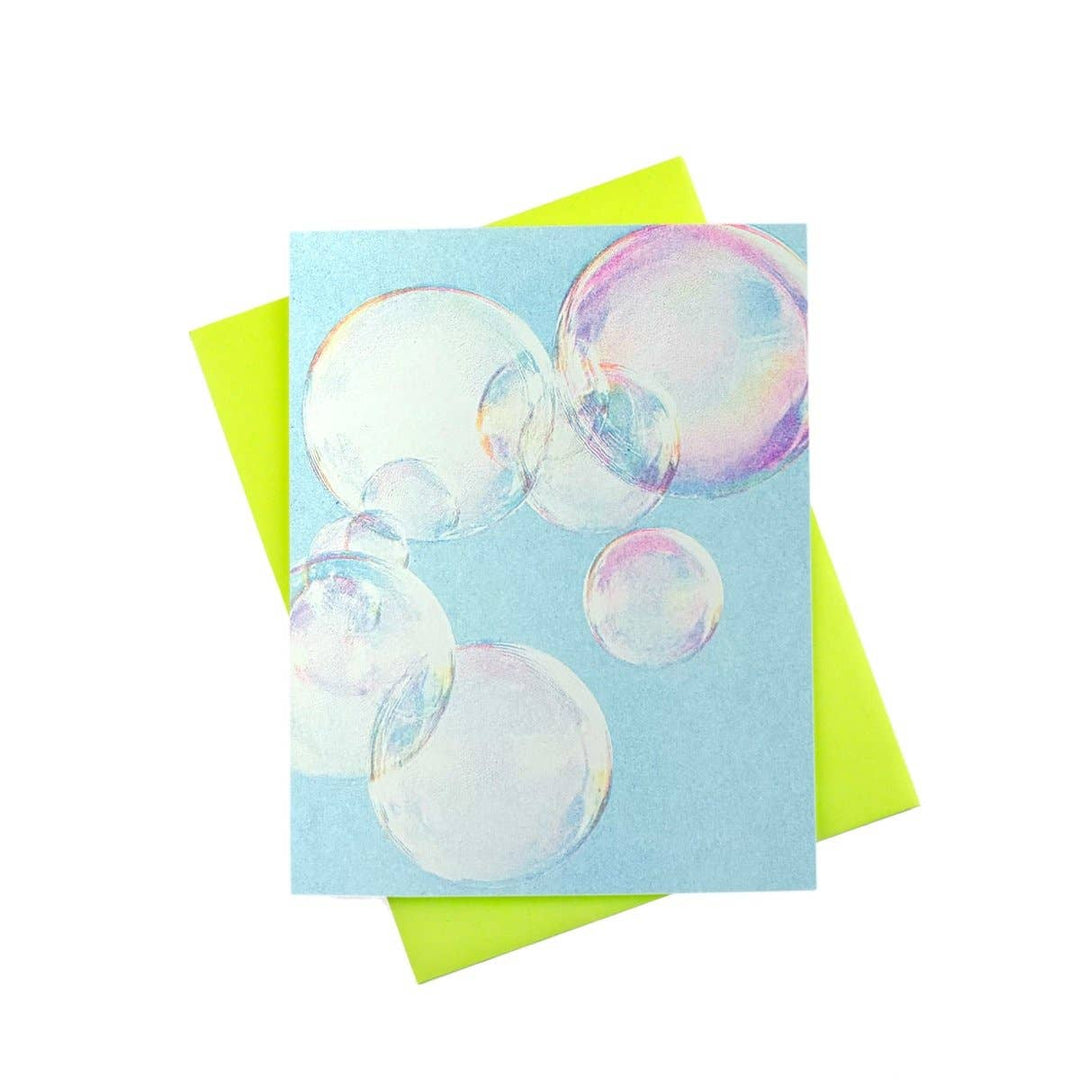 Iridescent Bubbles Card
