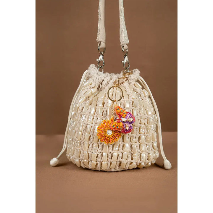 Butterfly Wings of Sunshine Hand-Beaded Charm