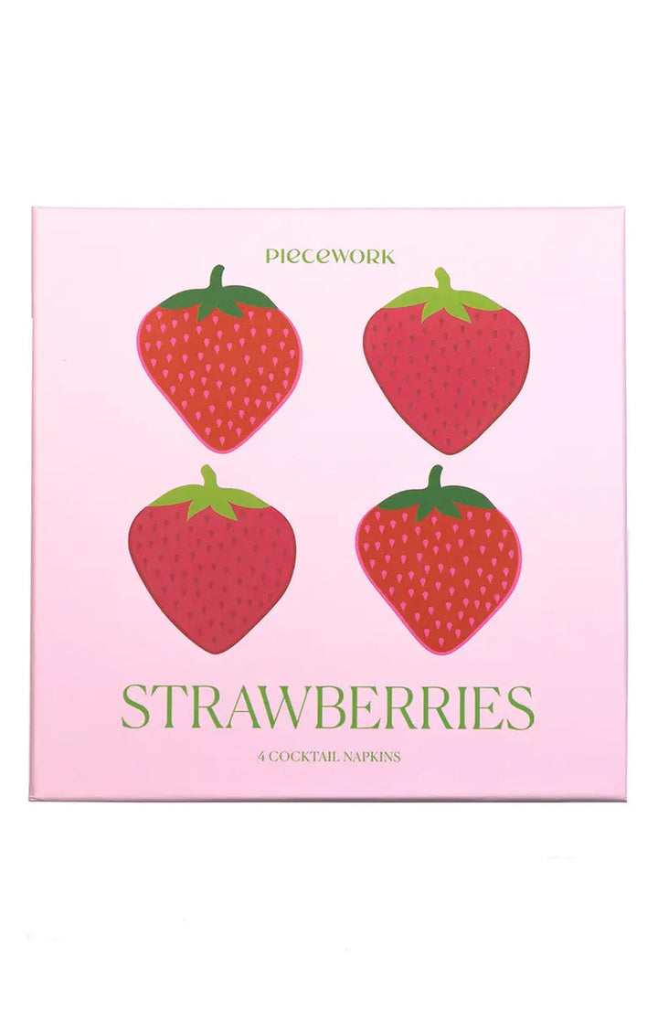 Strawberry Cocktail Napkins - Set Of 4