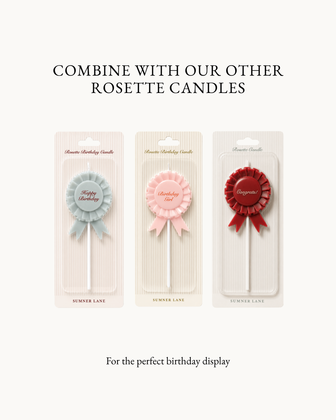 Birthday Girl Rosette Candle