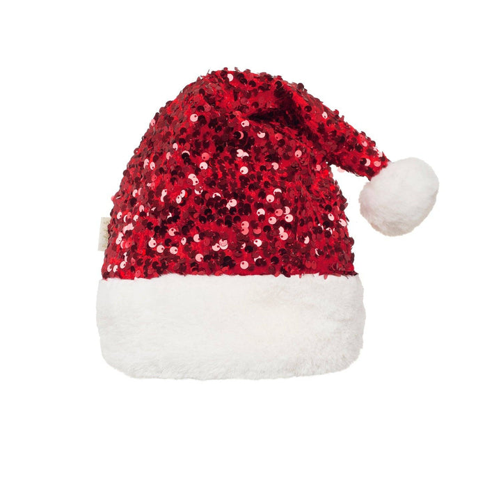 Jolly Santa Sequin Velvet Hat