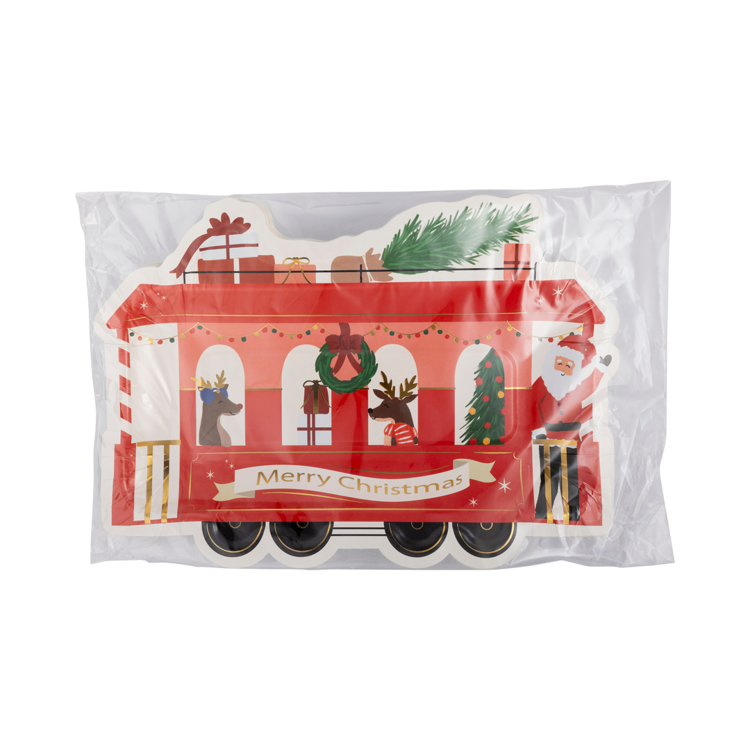Christmas Train Shaped Plate