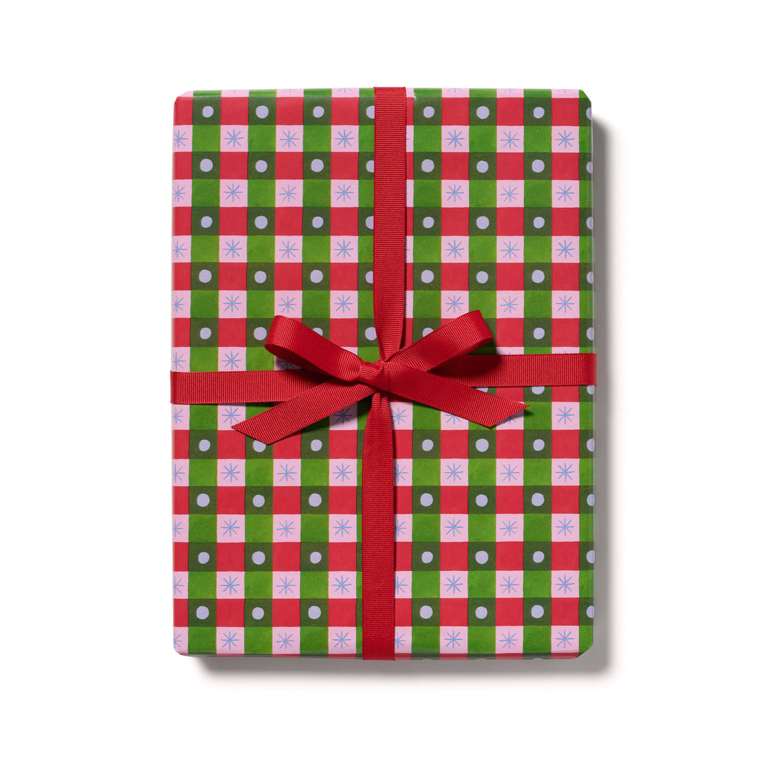 Holiday Checker Wrapping Paper