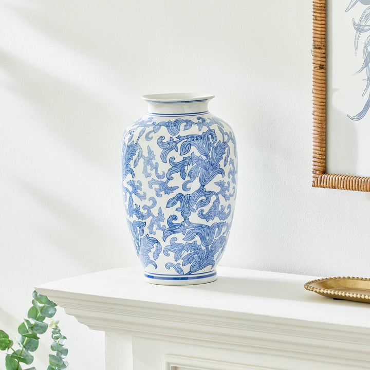 Blue Magnolia Vase