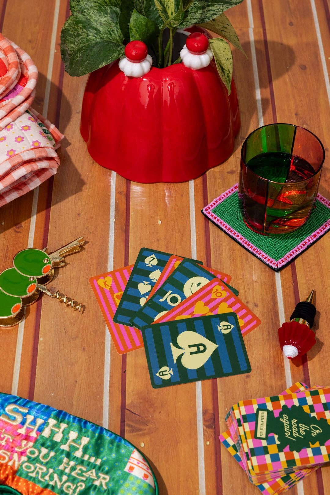 Colorful Plaid Waterproof Playing Cards
