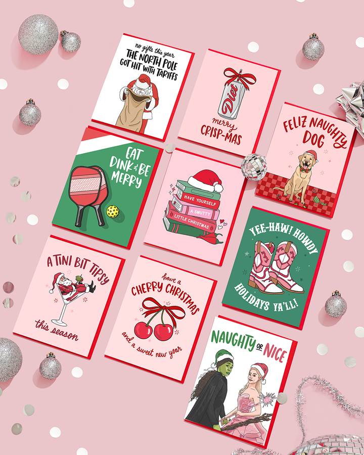 Merry Crisp-Mas Diet Soda Holiday Card